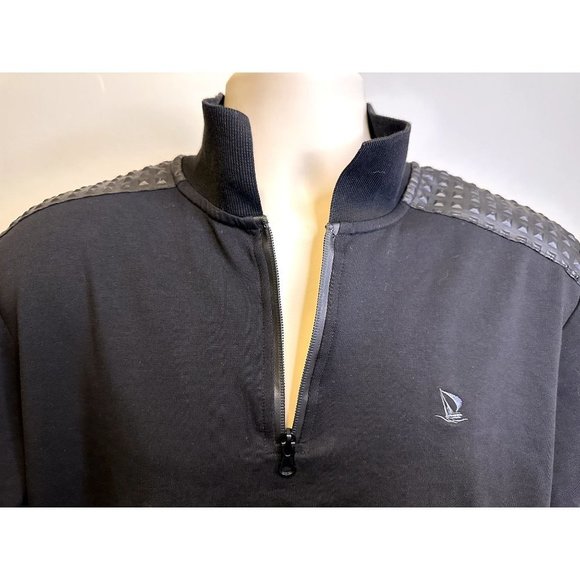 Giorgio di Mare Yachting Collection quarter Zip Pullover Black Jacket, Large EUC - Picture 8 of 16